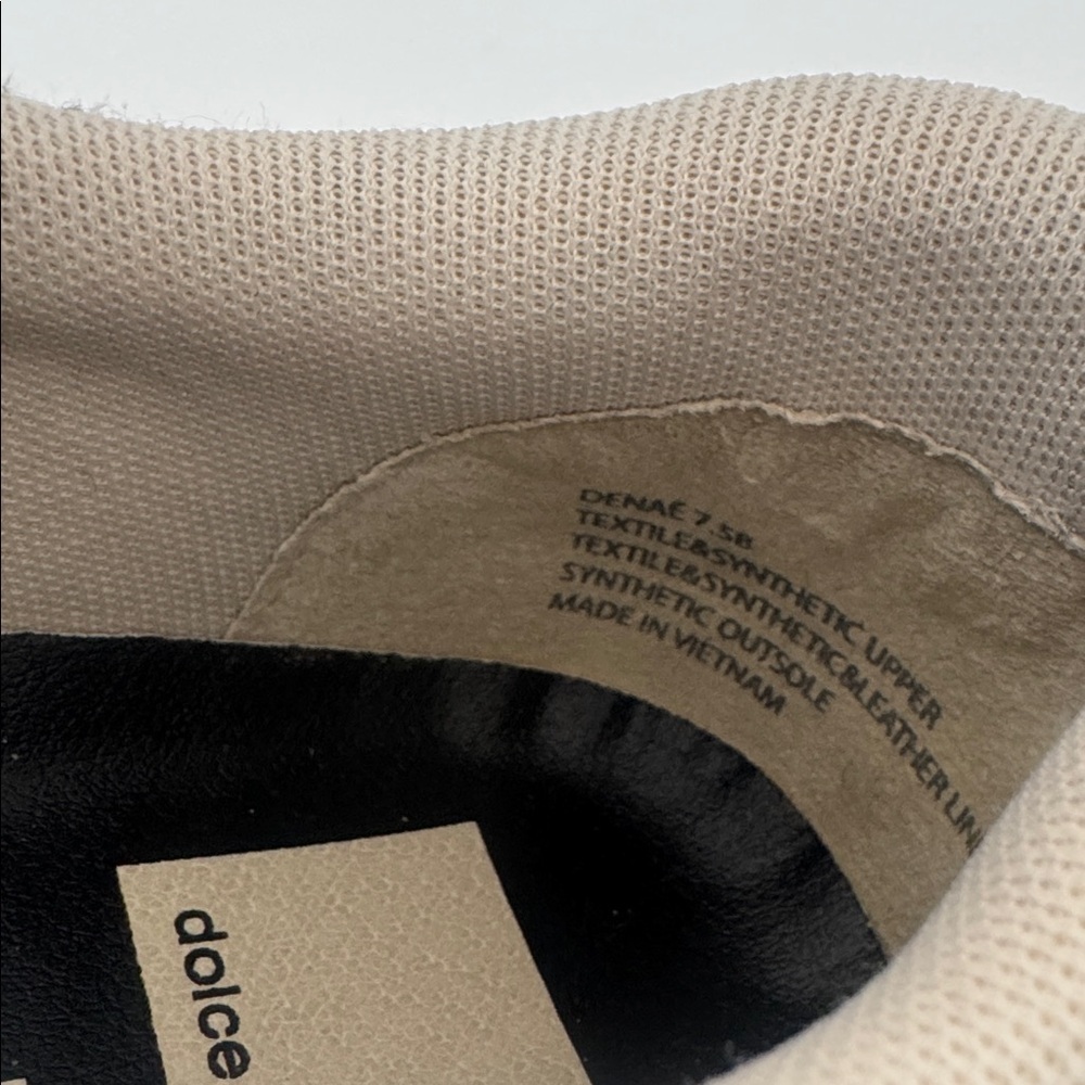 Dolce Vita Dolen Cream and Black Casual Shoes 7.5/8 - Picture 6 of 8